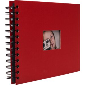 HNFD Album a spirale BULDANA pomodoro 23x17 cm 40 pagine nere