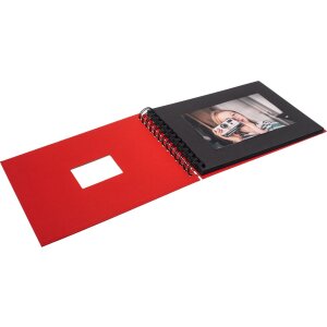 HNFD Album a spirale BULDANA pomodoro 23x17 cm 40 pagine nere
