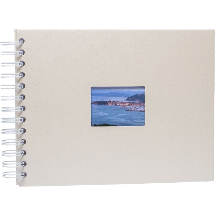 HNFD album a spirale BULDANA camoscio 23x17 cm 40 pagine bianche