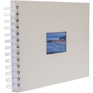 HNFD album a spirale BULDANA camoscio 23x17 cm 40 pagine bianche