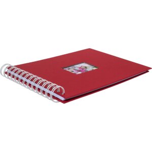 HNFD Album a spirale BULDANA rosso 23x17 cm 40 pagine bianche