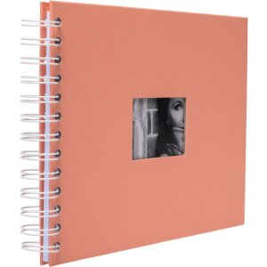 HNFD album a spirale BULDANA corallo 23x17 cm 40 pagine bianche