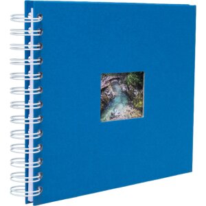 HNFD Album a spirale BULDANA acciaio blu 23x17 cm 40 pagine bianche