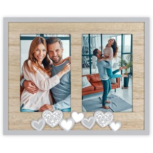 ZEP Portafoto in legno Lola 2 foto 10x15 cm (26x21 cm)