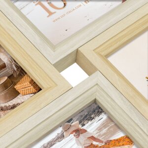 ZEP Cornice in legno Zara nature 4 foto 10x15 cm (32x32 cm)