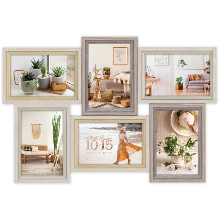 ZEP Cornice in legno Zara nature 6 foto 10x15 cm (47x32 cm)