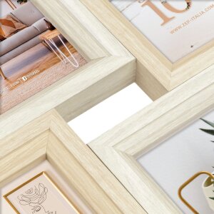 ZEP Cornice da galleria in legno Zara nature 8 foto 10x15 cm (47x47 cm)