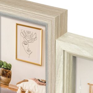 ZEP Cornice da galleria in legno Zara nature 8 foto 10x15 cm (47x47 cm)