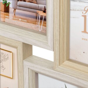 ZEP Cornice da galleria in legno Zara nature 8 foto 10x15 cm (47x47 cm)