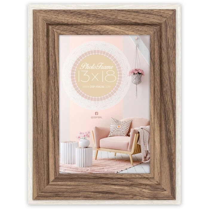 ZEP Cornice in legno Termoli marrone 30x40 cm