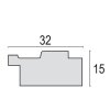 ZEP Cornice in legno Termoli crema 20x30 cm