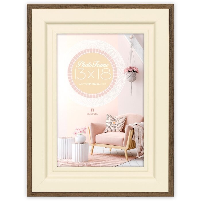 ZEP Cornice in legno Termoli crema 30x40 cm