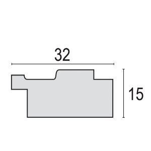 ZEP Cornice in legno Termoli crema 30x40 cm