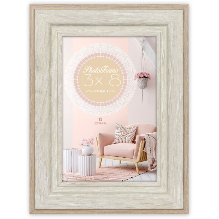 ZEP Cornice in legno Termoli beige 15x20 cm