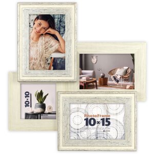 ZEP Cornice da galleria in legno Salemi 4 foto 10x10 cm e...