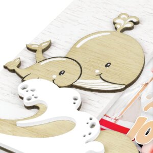 ZEP Baby Portrait Frame Willy 10x15 cm Cornice in legno Balene