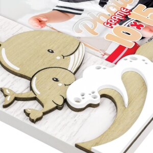 ZEP Baby Portrait Frame Willy 10x15 cm Cornice in legno Balene