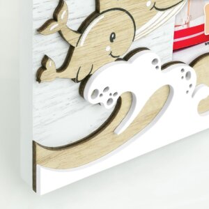 ZEP Baby Portrait Frame Willy 10x15 cm Cornice in legno Balene