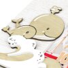 ZEP Baby Portrait Frame Willy 10x15 cm Cornice in legno Balene