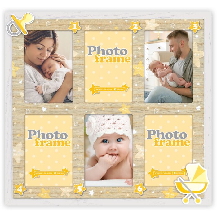 ZEP Cornice per bambini Lucas 6 foto 7x10 cm (26x24,5 cm)