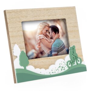 ZEP Cornice per ritratto in legno Sheila 10x15 cm Cornice per bicicletta verde