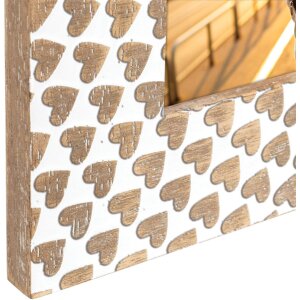 ZEP Portafoto in legno Lorena 13x18 cm marrone-bianco cuori