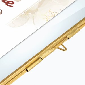 ZEP Cornice doppia in metallo Bruxelles oro 2 foto 10x15 cm (32,5x20 cm)