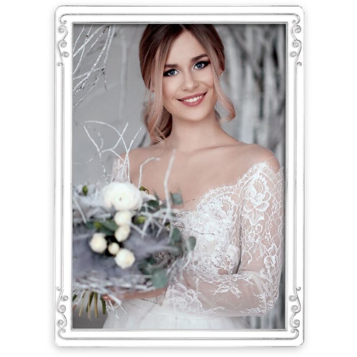 ZEP Cornice per ritratto in metallo Mozart 13x18 cm argento