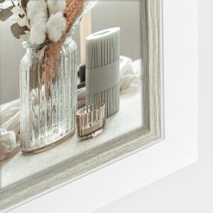 ZEP Cornice doppia in legno Sion bianco 2 foto 13x18 cm (34x22 cm)
