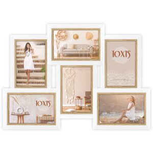ZEP Cornice da galleria in legno Ayas bianco 6 foto 10x15...