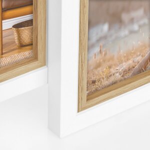 ZEP Cornice da galleria in legno Ayas bianco 6 foto 10x15 cm (45,5x32 cm)