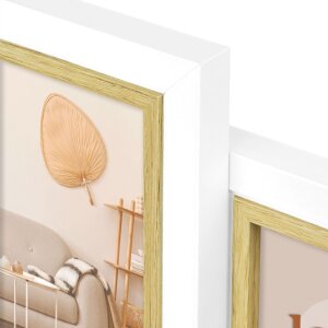 ZEP Cornice da galleria in legno Ayas bianco 6 foto 10x15 cm (45,5x32 cm)