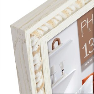 ZEP Cornice in legno Lecce bianco 15x20 cm