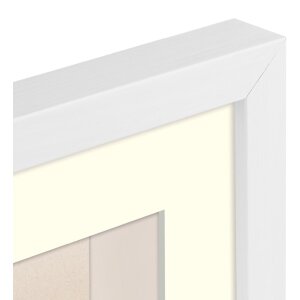 Cornice in legno ZEP Malmo bianco 40x60 cm con Passepartout 30x45 cm