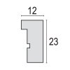Cornice in legno ZEP Malmo bianco 50x70 cm con Passepartout 40x60 cm