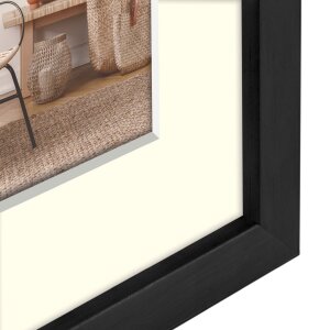 Cornice in legno ZEP Malmo nero 13x18 cm con Passepartout 9x13 cm