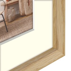 Cornice in legno ZEP Malmo naturale 13x18 cm con Passepartout 9x13 cm