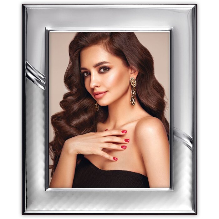 ZEP Cornice per ritratto in metallo Bolzano 20x25 cm argento lucido