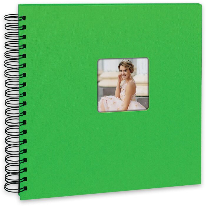 Album a spirale ZEP Verde nebbioso 25x25 cm 50 pagine nere