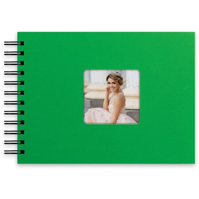 Album a spirale ZEP Verde nebbioso 21x16 cm 50 pagine nere