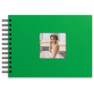 Album a spirale ZEP Verde nebbioso 21x16 cm 50 pagine nere
