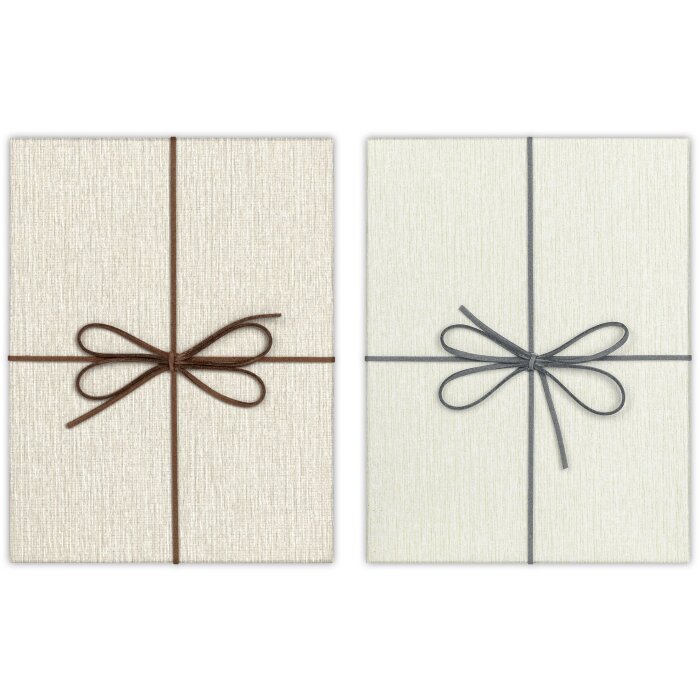 Scatola regalo ZEP marrone/grigio 6 misure 34x34x4,5 cm Elegance
