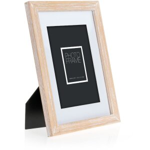 ZEP Portafoto in legno Fenis naturale da 15x20 cm a 20x30 cm con passe-partout