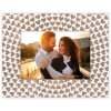 ZEP Portafoto in legno Lorena 10x15 cm e 13x18 cm cuori marrone-bianco