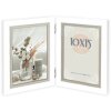 ZEP Cornice doppia in legno Sion bianco 2 foto 10x15 cm, 13x18 cm o 15x20 cm