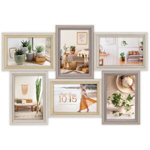 ZEP Cornice da galleria in legno Zara naturale da 4 a 8 foto 10x15 cm