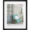 Walther Cornice in legno Stockholm nero 40x50 cm con vetro acrilico passepartout
