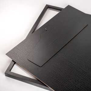 Walther Cornice di legno Stoccolma 3D Cornice di maglia nera 60x90 cm Vetro artistico