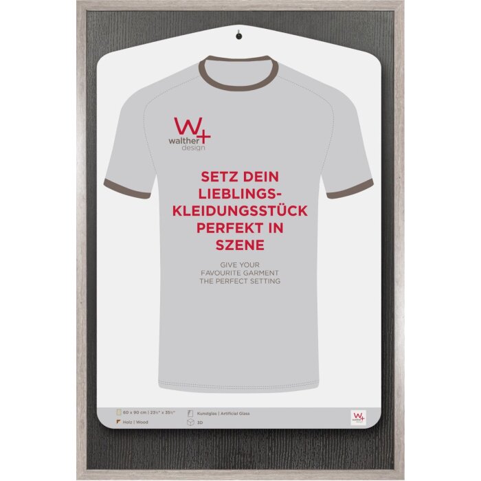 Walther Cornice in legno Stockholm 3D Jersey Frame grigio 60x90 cm Art Glass
