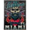 Segno di latta ZEP TATTOO 47x35x0,5 cm Miami